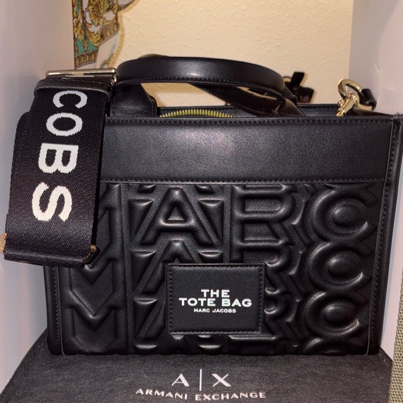 Marc Jacobs Handbags - Marc Jacobs Black Embossed Tote